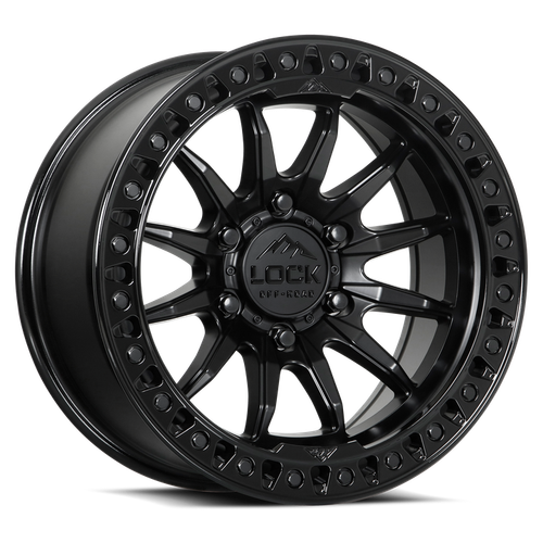 Lock Offroad Trail Wheels Rims 20x10 6x139.7 Matte Black W/ Gloss Black Ring 18mm | TRAIL-2169GB