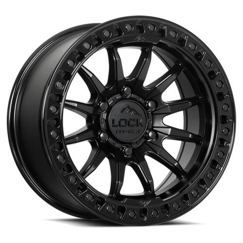 Lock Offroad Trail Wheels Rims 20x10 8x180 Matte Black W/ Gloss Black Ring 18mm | TRAIL-2188GB