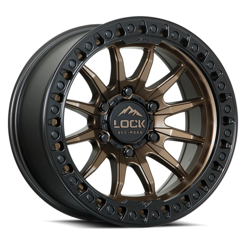 Lock Offroad Trail Wheels Rims 20x10 8x170 Matte Bronze W/ Matte Black Ring 18mm | TRAIL-2187MRMBR