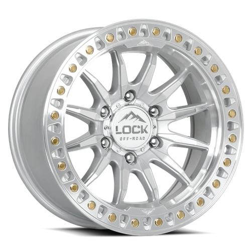 Lock Offroad Trail Wheels Rims 17x8.5 6x139.7 Machined W/ Clear Coat 25mm | TRAIL-78569MC25
