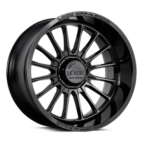 Lock Extreme Striker Wheels Rims 20x9 6x135 6x139.7 Gloss Black 1mm | STRIKER-2936GB