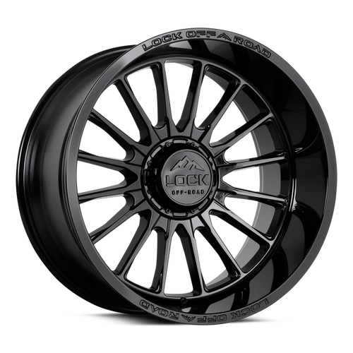 Lock Extreme Striker Wheels Rims 22x10 8x180 Gloss Black 18mm | STRIKER-22188GB