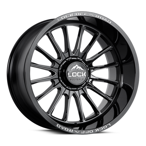 Lock Extreme Striker Wheels Rims 22x10 8x170 Gloss Black Milled 18mm | STRIKER-22187GBM