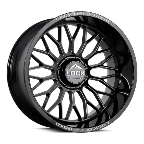 Lock Extreme Rampage Wheels Rims 20x10 8x170 Gloss Black Milled 18mm | RAMPAGE-2187GBM