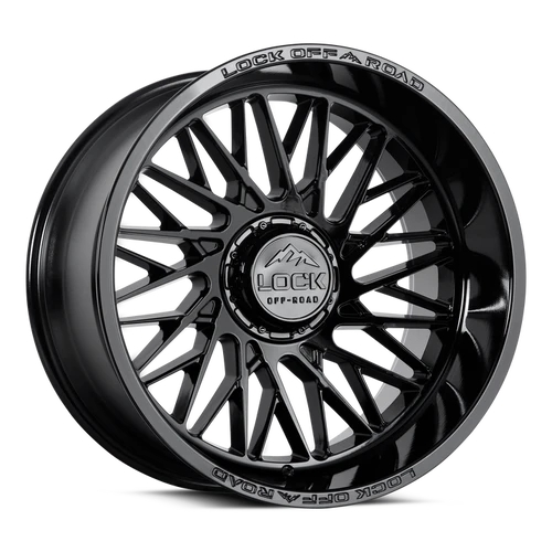 Lock Extreme Bandit Wheels Rims 22x10 8x180 Gloss Black 18mm | BANDIT-22188GB