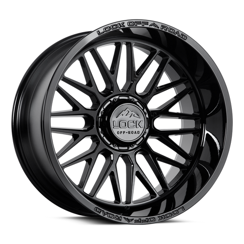Lock Extreme Apex Wheels Rims 22x10 8x170 Gloss Black 18mm | APEX-22187GB