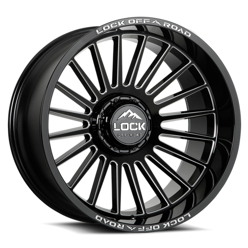 Lock Extreme Invasion Wheels Rims 20x10 8x165.1 Gloss Black Milled 18mm | INVASION-2186GBM