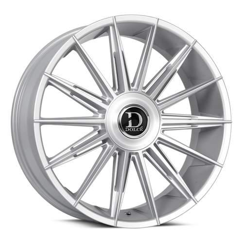 Dolce Luxury Mirelli Wheels Rims 24x10 6x135 6x139.7 Gloss Silver With Brushed Face 20mm | MIRELLI-241036GSBF20