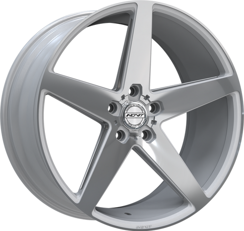Inovit Rotor Wheels Rims 22x9 5x115 Satin Silver Machined & Milled 15mm | 09622L5U15SMFCBTM1DNC