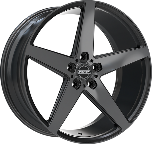 Inovit Rotor Wheels Rims 22x10.5 5x115 Satin Black Machined & Milled W/ Dark Tint 20mm | 09622P5U20KMFCBTDTM1DNC