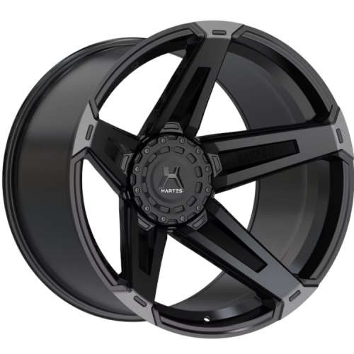 Hartes Metal Patriot Wheels Rims 22x14 6x135 6x139.7 Satin Black -76mm | 74222W12VN-76KTM2MHR