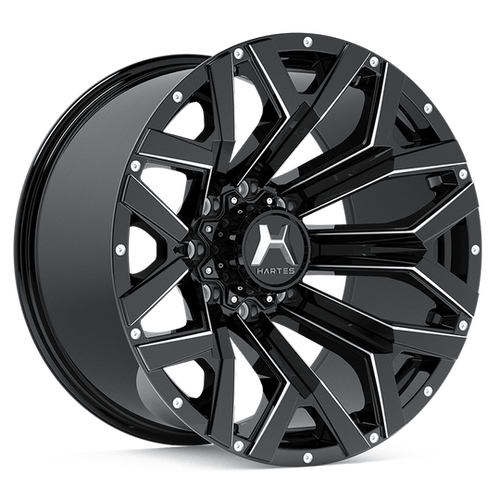 Hartes Metal Hawkish Wheels Rims 20x10 6x135 6x139.7 Black Milled -18mm | 78220N12VN-18KCECD2MHJ