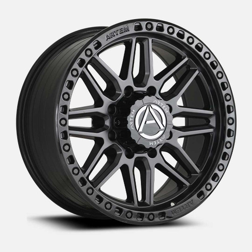 Artem Grimlock Wheels Rims 20x10 8x170 Satin Black W/ Gloss Black Ring -19mm | AB1-20108170-19SBFGBR