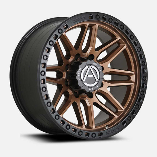 Artem Grimlock Wheels Rims 20x9 6x139.7 Satin Bronze W/ Satin Black Ring 12mm | AB1-209061397+12BZFSBR