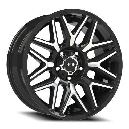 Vision 305 Rekluse Wheels Rims 22x10 5x139.7 Gloss Black Machined Face -19mm | 305-22085GBMF-19