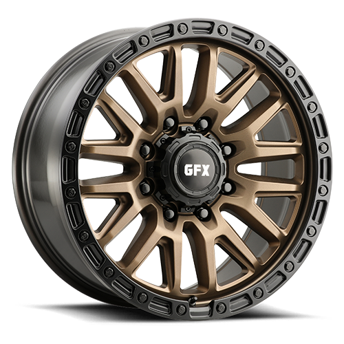 G-Fx Tr26 Wheels Rims 20x9 8x170 Bronze W/ Black Lip & Matte Black Bolts 18mm | T26 890-8170-18 BRB