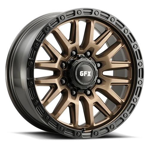 G-Fx Tr26 Wheels Rims 18x9 8x170 Bronze W/ Black Lip & Matte Black Bolts 18mm | T26 890-8170-18 BRB