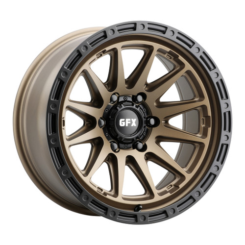 G-Fx Tr38 Wheels Rims 18x9 6x139.7 Matte Bronze W/ Black Lip -12mm | T38 890-6139N12 BRB