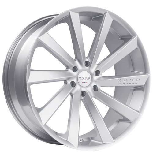 Koko Kuture Kapan Wheels Rims 22x9 5x114.3 Gloss Silver 30mm | KK-2290F30KOKAPGS