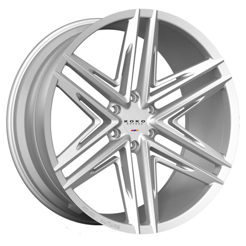 Koko Kuture Vetse Wheels Rims 24x10 6x139.7 Gloss Silver 20mm | KK-2410S20KOVETGS