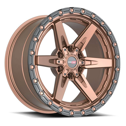 Vortek Vrt-602-R Wheels Rims 18x9 6x135 6x139.7 Matte Bronze With Black Bead Ring 12mm | 6021895712MZBR-R