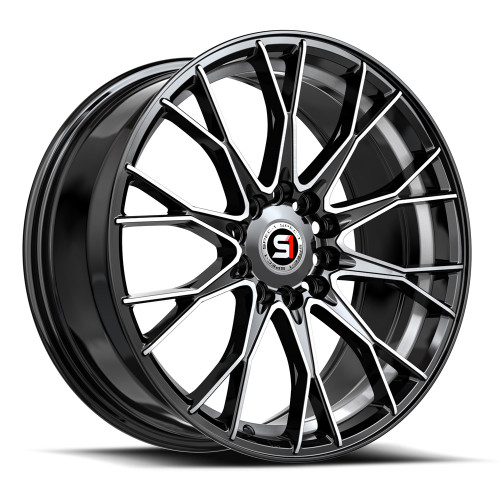 Spec-1 Sp-59 Wheels Rims 18x8 5x110 5x114.3 Gloss Black & Machined & Undercut 38mm | SP-591883538BMU