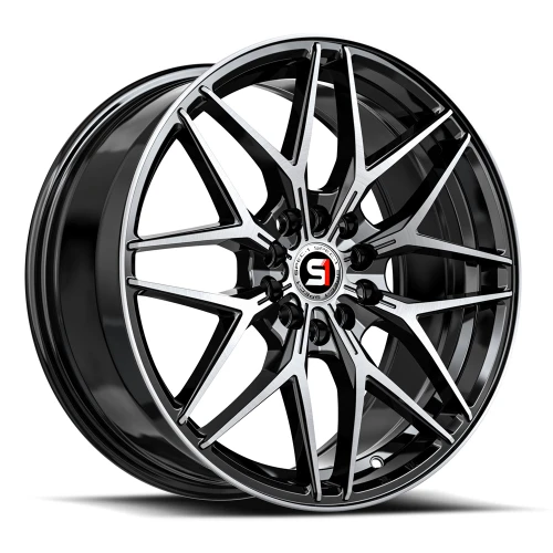 Spec-1 Sp-60 Wheels Rims 18x8 5x112 5x114.3 Gloss Black & Machined 38mm | SP-601883638BM