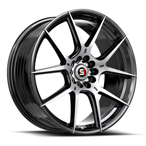 Spec-1 Sp-71 Wheels Rims 18x8 4x100 4x114.3 Gloss Black & Machined 38mm | SP-71188938BM