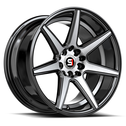 Spec-1 Sp-73 Wheels Rims 18x8 5x110 5x114.3 Gloss Black & Machined & Undercut 38mm | SP-731883538BMU