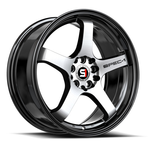 Spec-1 Spt-31 Wheels Rims 20x9 5x114.3 5x120 Gloss Black & Machined 38mm | SPT-312093838BM