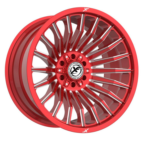 Xf Off-Road Xf-231 Wheels Rims 22x10 6x135 6x139.7 Anodized Red & Milled -18mm | XF-231221061351397-18ARM