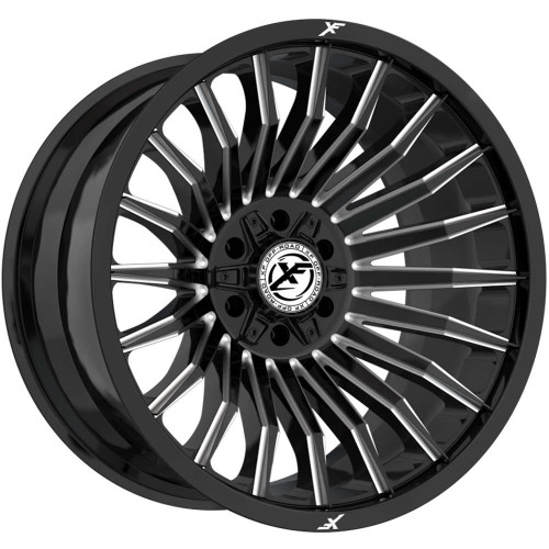 Xf Off-Road Xf-231 Wheels Rims 22x10 6x135 6x139.7 Gloss Black & Milled -18mm | XF-231221061351397-18GBM