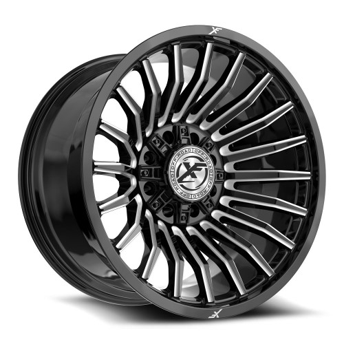 Xf Off-Road Xf-231 Wheels Rims 22x12 8x165.1 8x170 Gloss Black & Milled -44mm | XF-231221281651170-44GBM