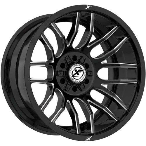 Xf Off-Road Xf-232 Wheels Rims 22x10 6x135 6x139.7 Gloss Black & Milled -18mm | XF-232221061351397-18GBM