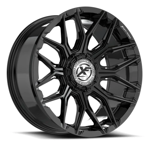 Xf Off-Road Xf-246 Wheels Rims 20x10 6x135 6x139.7 Gloss Black & Milled Lettering -12mm | XF-246201057-12GB-V