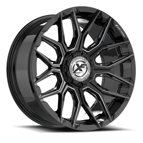 Xf Off-Road Xf-246 Wheels Rims 20x9 6x135 6x139.7 Gloss Black & Milled 12mm | XF-24620905712GBM-V
