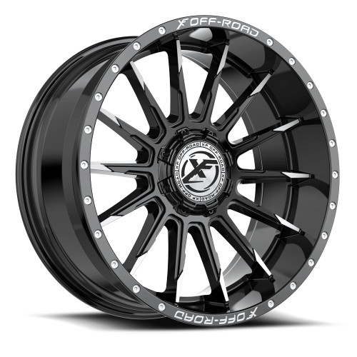 Xf Off-Road Xf-247 Wheels Rims 20x10 6x135 6x139.7 Gloss Black & Machined -12mm | XF-247201057-12BM-V