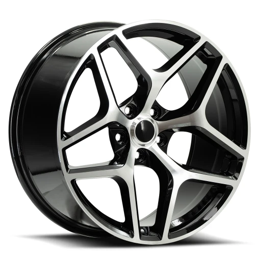O.E. Revolution Z28 Wheels Rims 20x9 5x120 Gloss Black & Machined 30mm | Z28-2091830BM