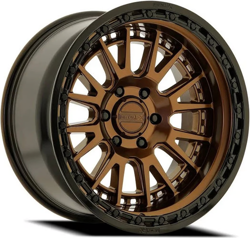 Metal Fx M002 Slayer Wheels Rims 20x9 6x139.7 Smoked Bronze W/ Gloss Black Lip 0mm | M002209084P00026