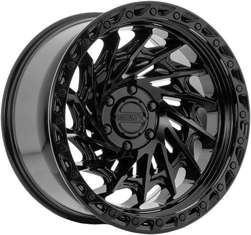 Metal Fx M001 Typhoon Wheels Rims 20x10 6x139.7 Gloss Black -18mm | M001200084N01802