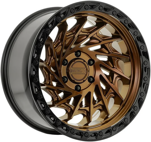 Metal Fx M001 Typhoon Wheels Rims 20x10 6x139.7 Smoked Bronze W/ Gloss Black Lip -18mm | M001200084N01826