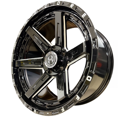 Hardcore Offroad Hc107 Wheels Rims 20x9 6x135 6x139.7 Gloss Black Milled 0mm | HC107209613555GBM0