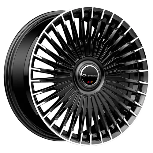 Giovanna Tulum Wheels Rims 22x10.5 Blank Custom Drilled Gloss Black Machined Tips 20mm | GI-2215Z20GOTUBMT