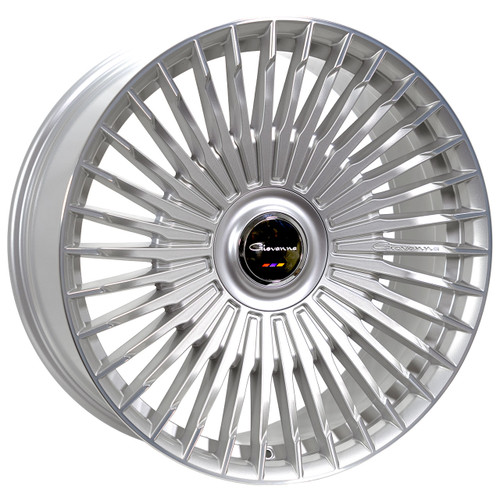 Giovanna Tulum Wheels Rims 24x10 Blank Custom Drilled Silver Machined Tips 10mm | GI-2410Z10GOTUSMT