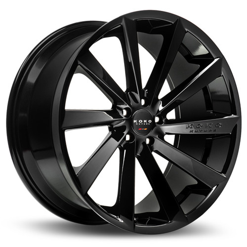 Koko Kuture Kapan Wheels Rims 24x10 Blank Custom Drilled Gloss Black 10mm | KK-2410Z10KOKAPGB