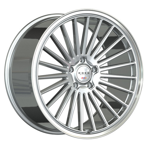 Koko Kuture Parlato Wheels Rims 22x9 Blank Custom Drilled Silver Machined Face / Polished Lip 10mm | KK-2290Z10KOPARSPR