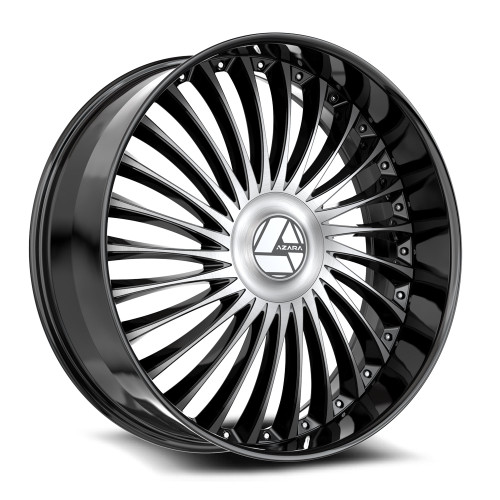 Azara Azx-103 Wheels Rims 26x9.5 Blank Custom Drilled Gloss Black & Machined 15mm | AZX-1032695BL15BM