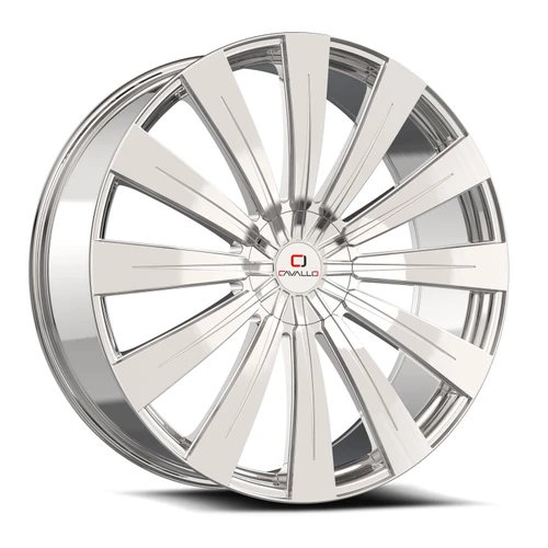 Cavallo Clv-49 Wheels Rims 22x9.5 Blank Custom Drilled Nano Chrome 15mm | CLV-492295BLANK+15NC