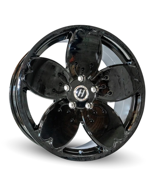 Heritage Sakura Wheels Rims 18x8.5 5x114.3 Black 35mm | SAKURAM5114188535BLK