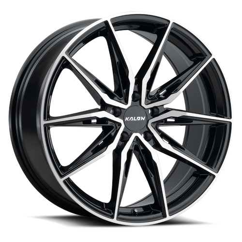 Kalon Cypher 102 Wheels Rims 20x10 5x114.3 Gloss Black Machined 38mm | 102AB-2010F38